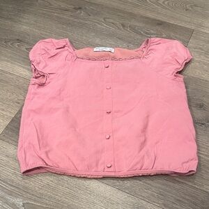 Abercrombie Kids Pink Button-Up Top
